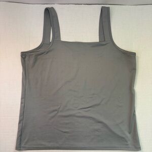 New Directions Wide Shoulder Straps Gray Tank Top